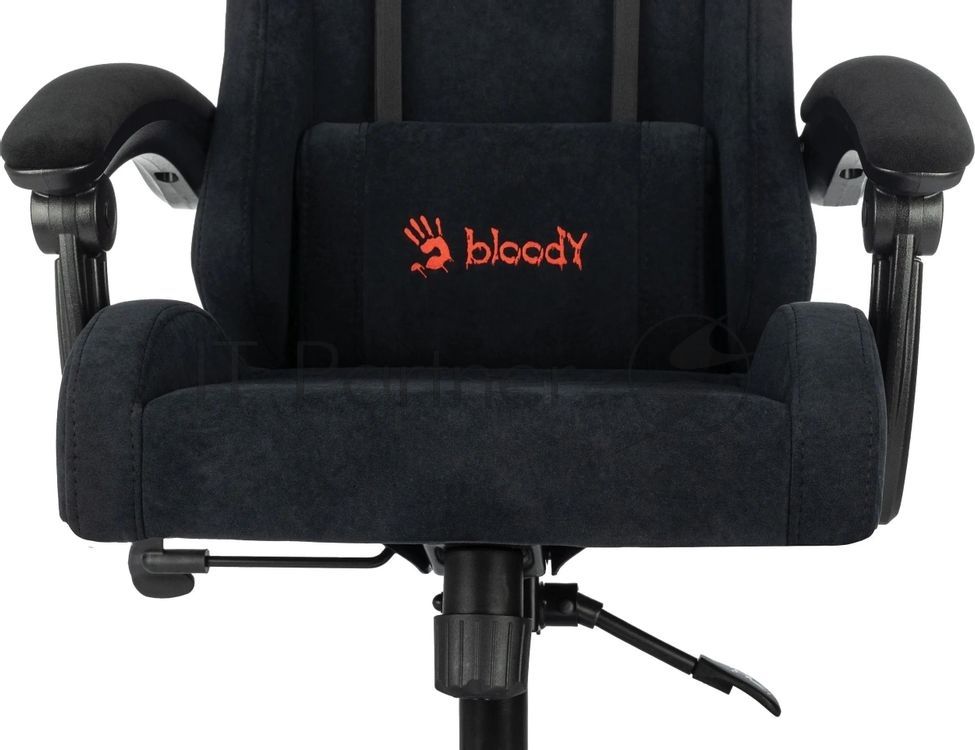 Кресло A4Tech Bloody GC-560 черный, ткань, 150 кг, подголовник, регулируемые подлокотники, механизм качания