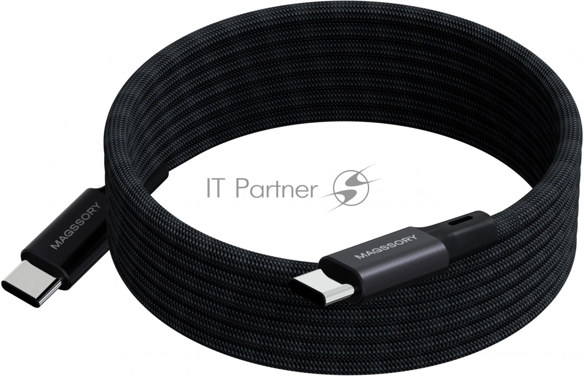 Кабель Magssory CBL001 USB Type-C (m)-USB Type-C (m) 1.2м черный коробка (упак.:1шт)