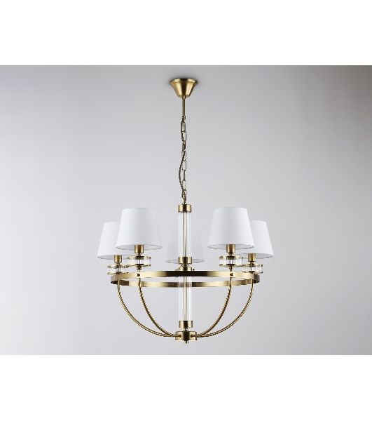 Люстра Ambrella light LH71251/5 BS/WH латунь/белый E14/5 max 40W D700*990