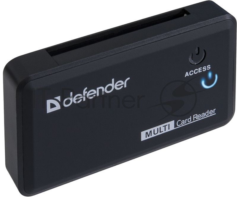 Кард-ридер Defender Optimus/черный/CF/MMC/MS/MS Duo/MS Micro M2/MS Pro/MS Pro Duo/RS-MMC/SD/SDHC/micro-SD/mini-SD/miсro-SDHC/USB 2.0 A(M)/черный