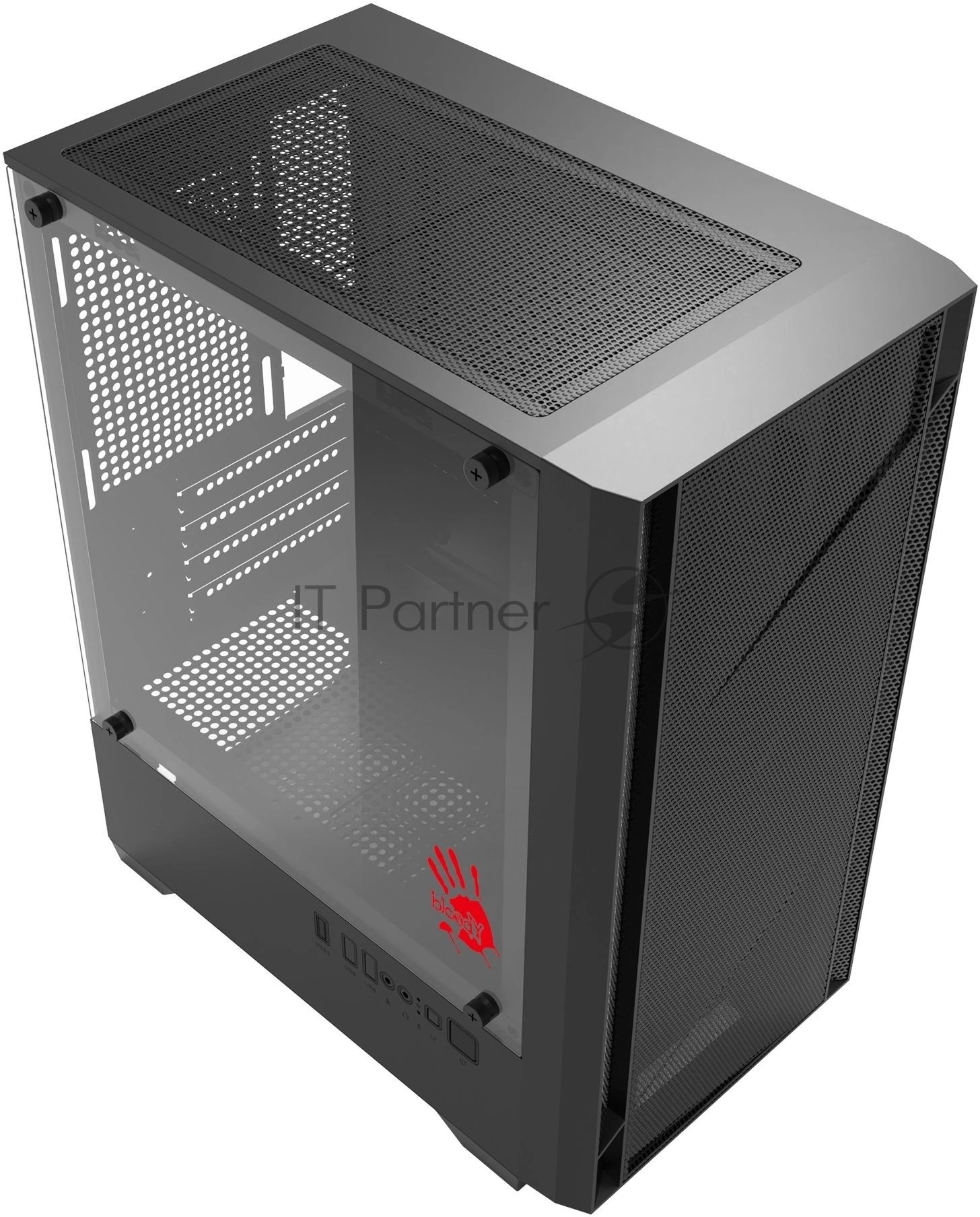 Корпус Bloody CC-124-BK, Mini-Tower, чёрный