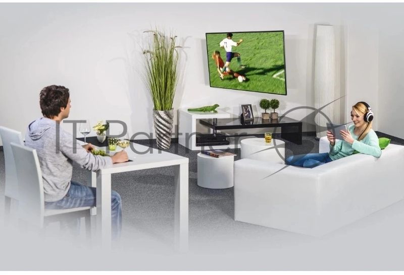 Кронштейн для телевизора Hama 00220824 черный 32"-65" макс.25кг настенный поворот и наклон
