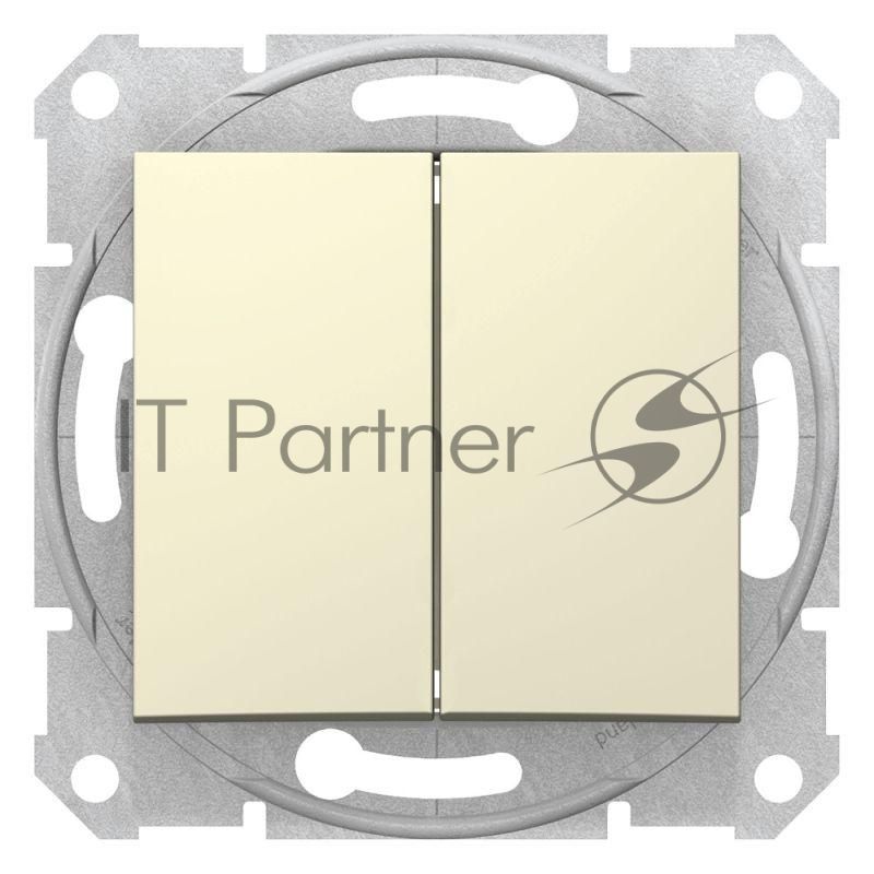 Механизм выключателя 2-кл. СП Sedna 10А IP20 беж. SchE SDN0300147