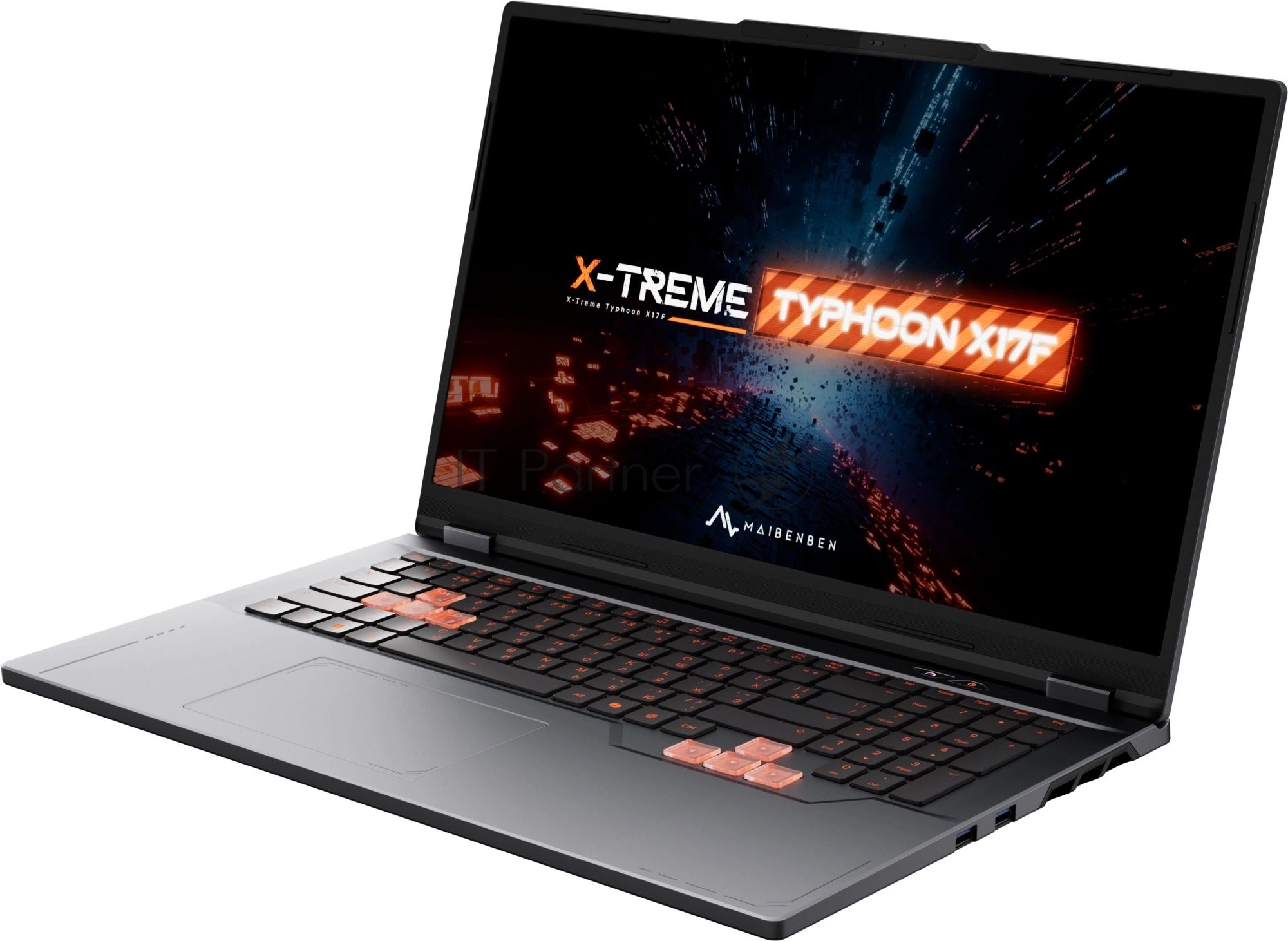 Ноутбук Maibenben X17F-R77435/17.3"/IPS/AMD Ryzen 7 7445HS/16Gb/1Tb SSD/NVIDIA GeForce RTX 3050 4Gb/Linux/серый/2.6kg
