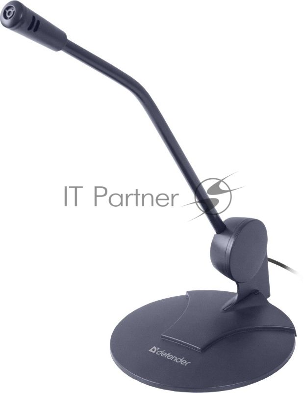 Микрофон Defender MIC-117 черный, кабель 1.8 м