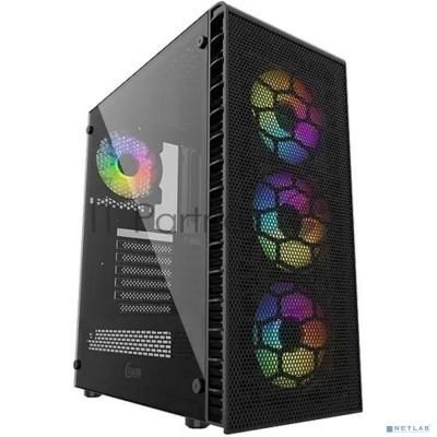 Компьютерный корпус Powercase Mistral Z4С Mesh ARGB, Tempered Glass, 4x 120mm ARGB fan, fans controller & remote, чёрный, ATX  (CMIZ4C-A4)