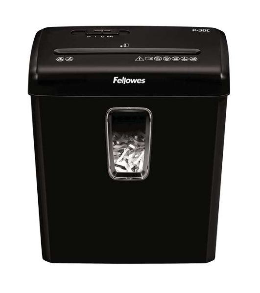 Шредер Fellowes® Powershred® P-30C, DIN P-4, 4х34 мм, 6 лст., 15 лтр.