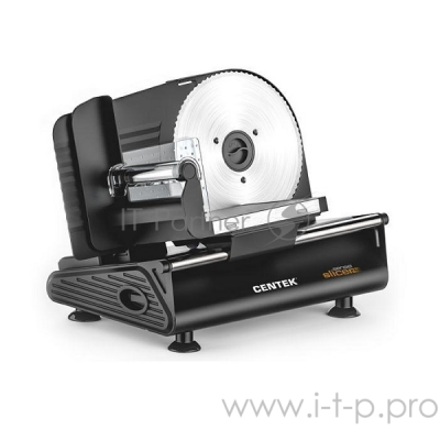 Ломтерезка Centek CT-1381 черный, 150 Вт толщина нарезки 3-20мм, съемная каретка, спец. держатель