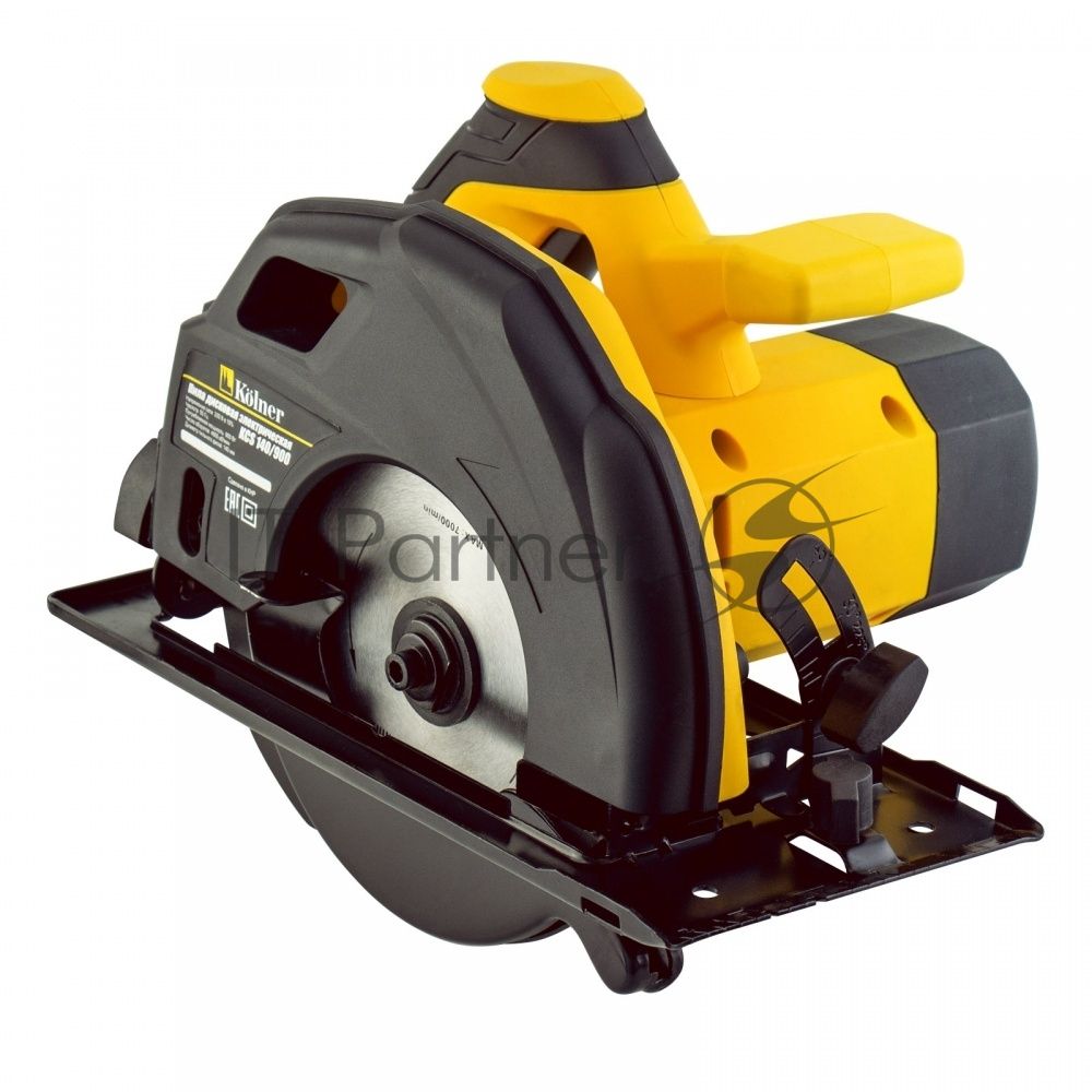Пила KOLNER KCS 140/900(Пила дисковая 140/900 Вт, 4600 об/мин, диаметр диска 140 мм,, посадка 16 мм, глубина пропила 45мм, угол накл 45 град, шнур 2м, вес 2,65кг.)
