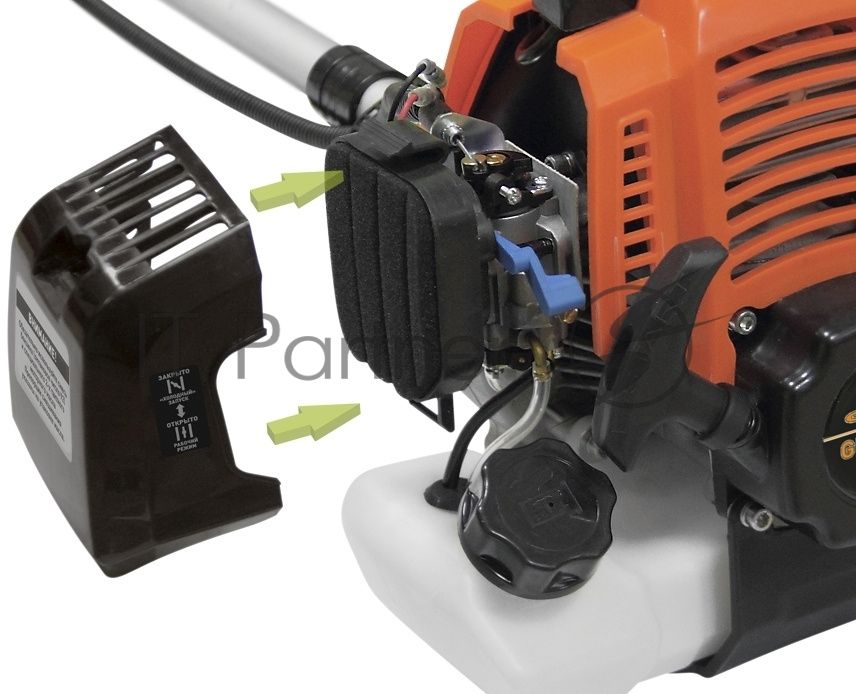 Мотокоса CARVER GBC-033M  1.5лс 2х-тактный 33см3 0.85л нож 230мм леска2.4мм
