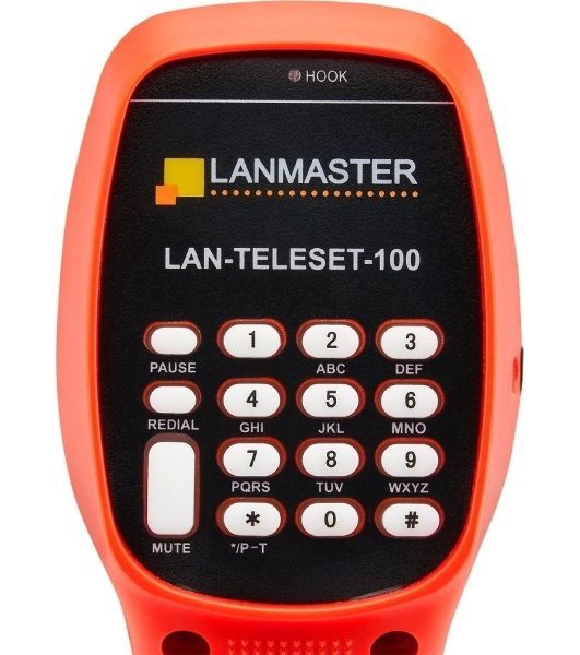 Трубка телефонная Lanmaster LAN-TELESET-100 для тестирования красный