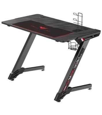Стол игровой Eureka TN-Z43-BK-V2 столешница ЛДСП черный каркас черный