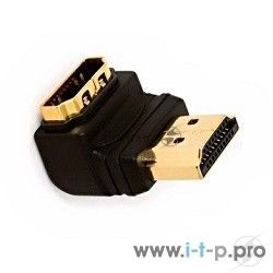 Переходник 5bites Переходник HA1005 HDMI M / HDMI F 90°, зол.разъемы, Г-образный