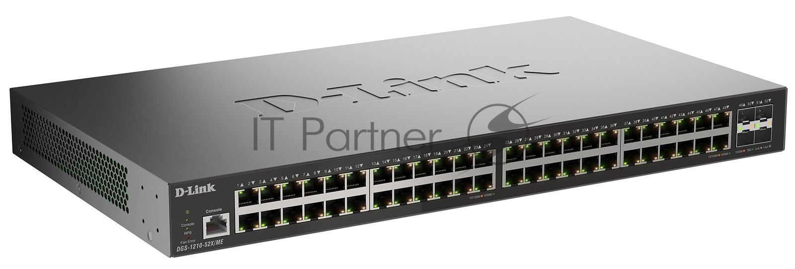 Коммутатор D-Link DGS-1210-52X/ME/C1A, 48×1 Гбит/с + 4×10 Гбит/с SFP+, управляемый