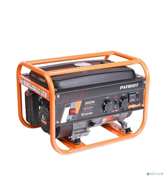 Электрогенератор бензиновый Patriot GRS 3800, 3 кВт, 62 дБ, 40 кг