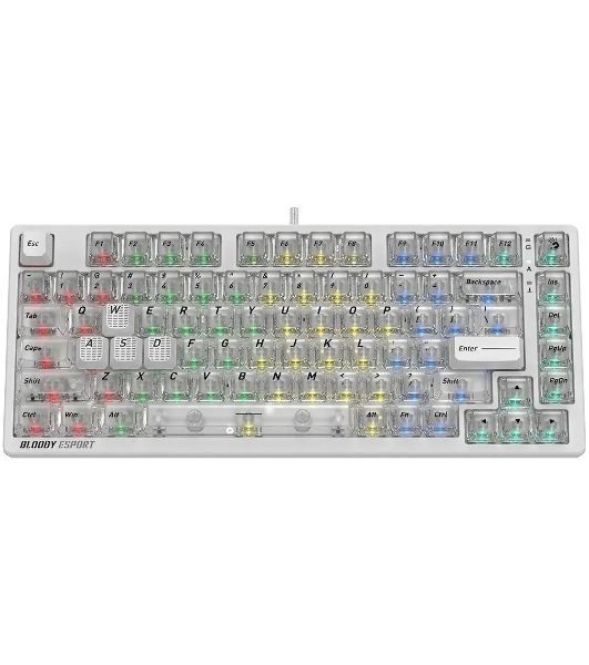 Клавиатура A4Tech Bloody MS76 проводная, USB Type-A, белый