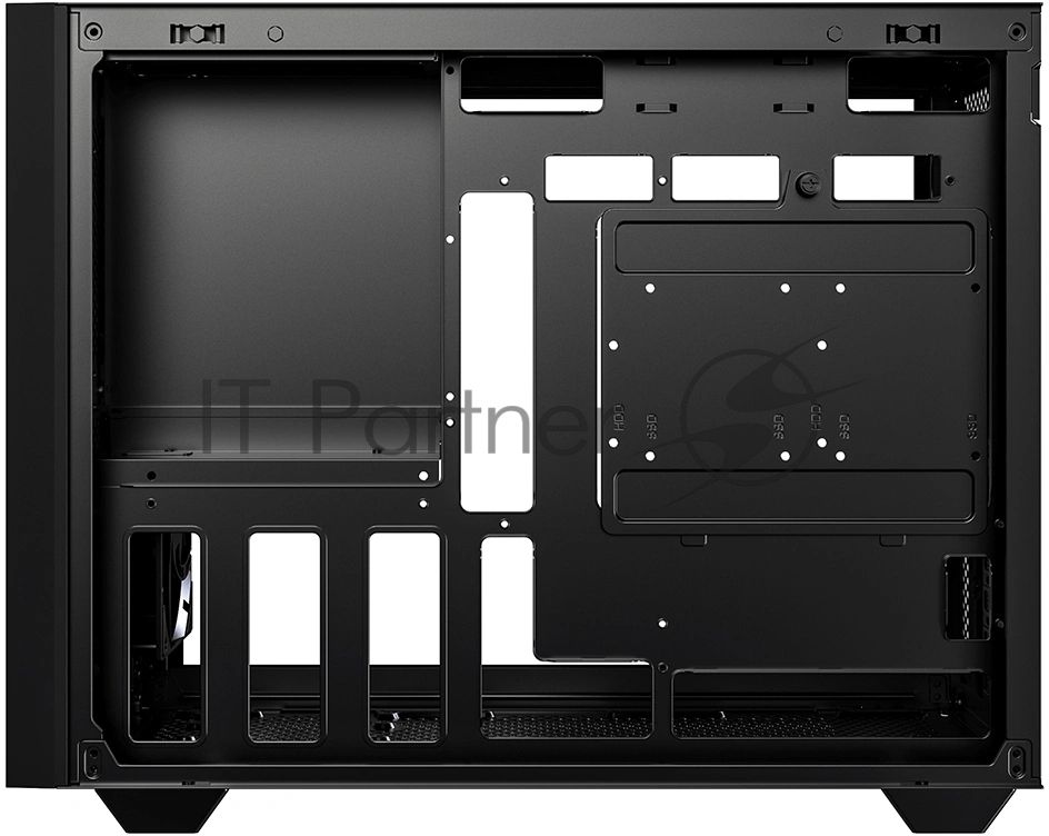 Корпус Case ID-Cooling FLOW 500 AIR Black mATX/win TG/2 fans/Gen2 Type C/CPU180mm/ GPU 403mm/no PSU