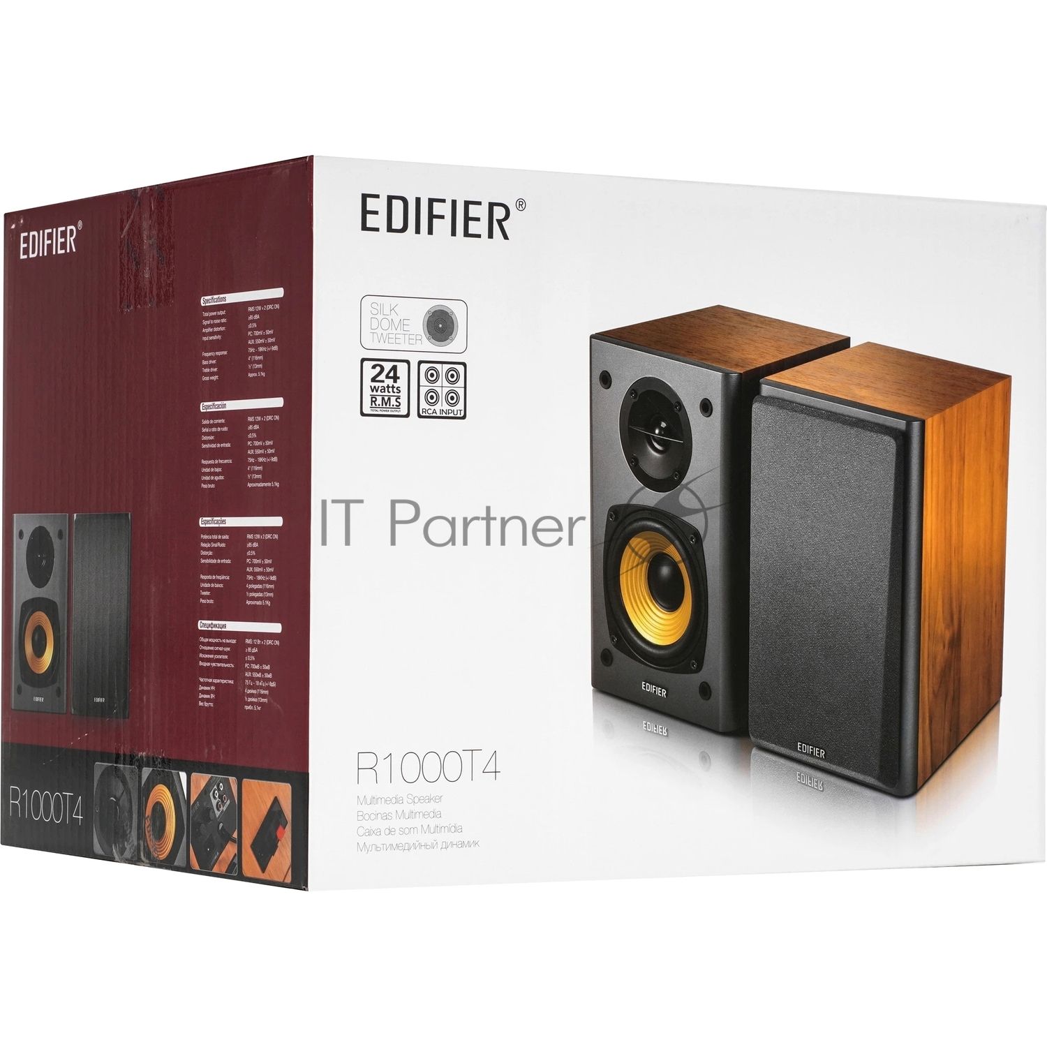 Колонки Edifier R1000T4 Wood Brown (24W)
