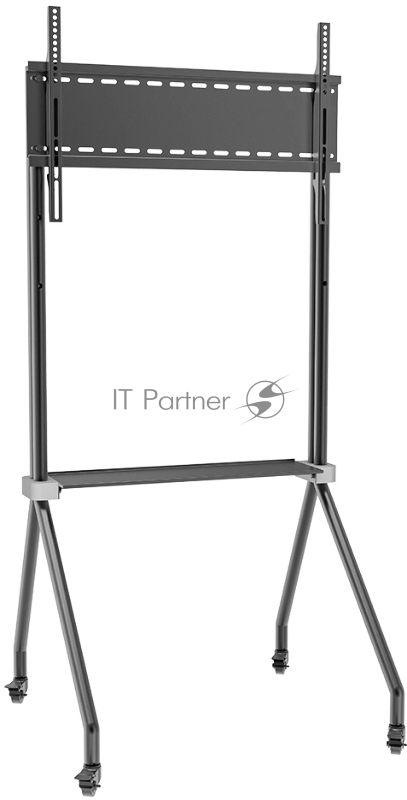 Мобильная стойка напольная Kromax OMEGA-13 черный, 1 шт/уп, Мобильная стойка напольная для TV 32"-70", max вес 50 кг, высота 1507 мм, max VESA 600x400 мм