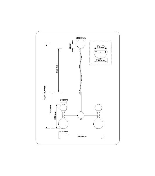 Люстра Ambrella light LH51050/12 GD/FR золото/белый матовый G9*12 max 28W D550*450
