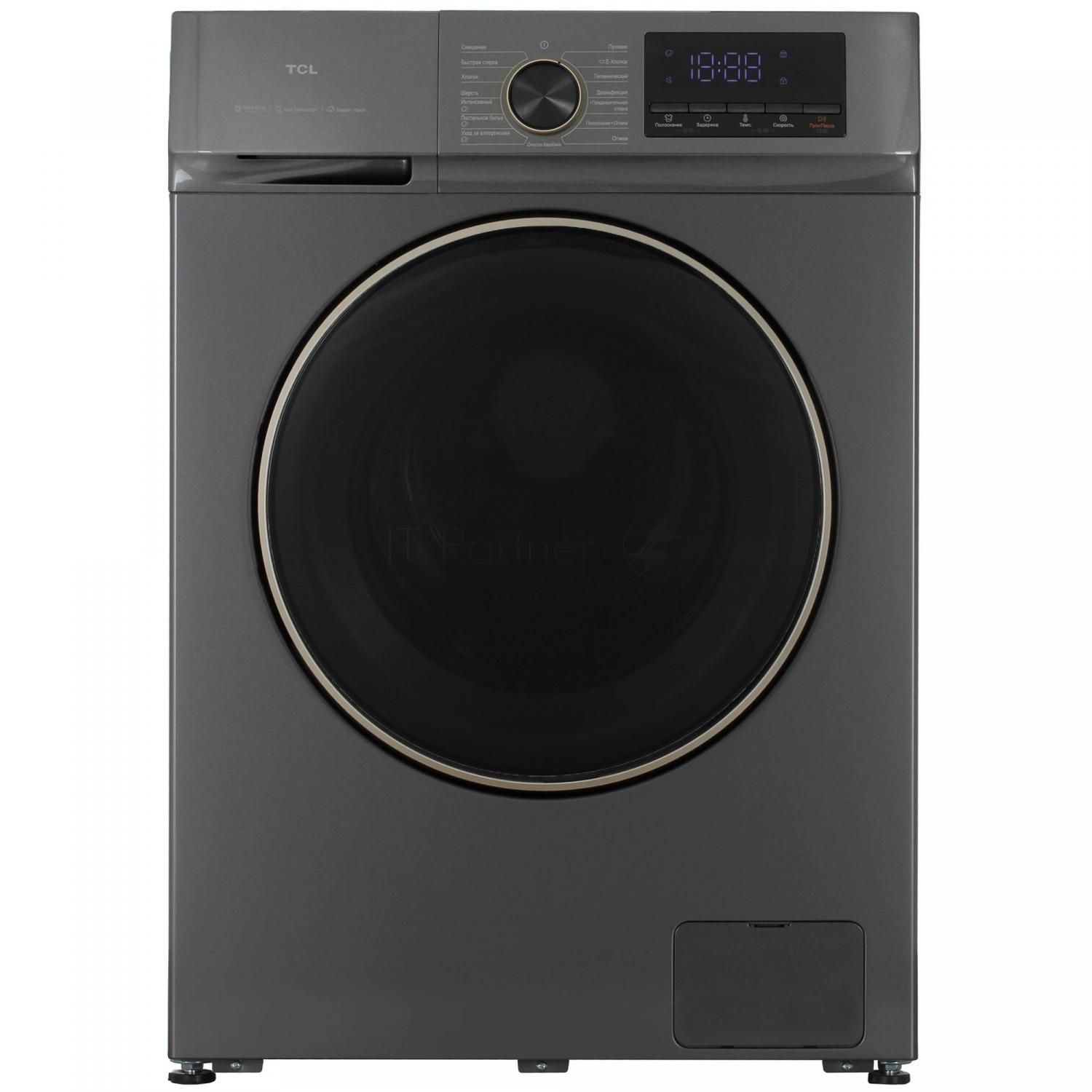 Стиральная машина TCL TWRP-1108W12G2 серый, загрузка фронтальная 8кг, 1200 об/мин., класс: A +