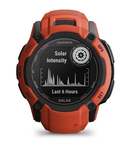 Умные часы Garmin Instinct 2X Solar, 1.0" MIP, 5G, Bluetooth, IPX7, красный