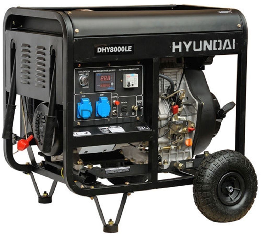 Электрогенератор дизельный Hyundai DHY8000LE, 6.5 кВт, 79 дБ, 111 кг