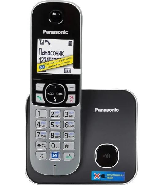 Телефон беспроводной (DECT) Panasonic KX-TG6811RUB черный Беспроводной DECT,40 мелодий,телефонный справочник 120 зап.