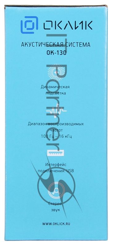 Портативная колонка Oklick OK-130 2.0 черный BT