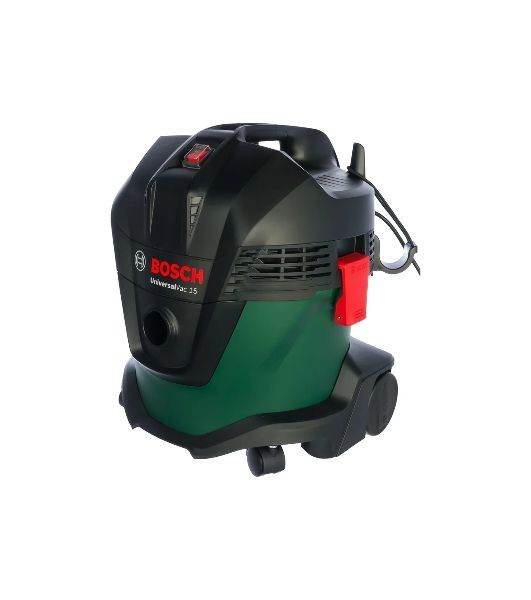 Строительный пылесос Bosch UniversalVac15 зеленый, 1000 Вт, уборка сухая/влажная, пылесборник контейнер, 15 л