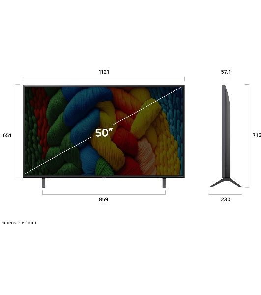 Телевизор LG 50" 50NANO80A6B черный/синяя сажа LED 4K UHD 60Hz Smart TV 2GB/8GB