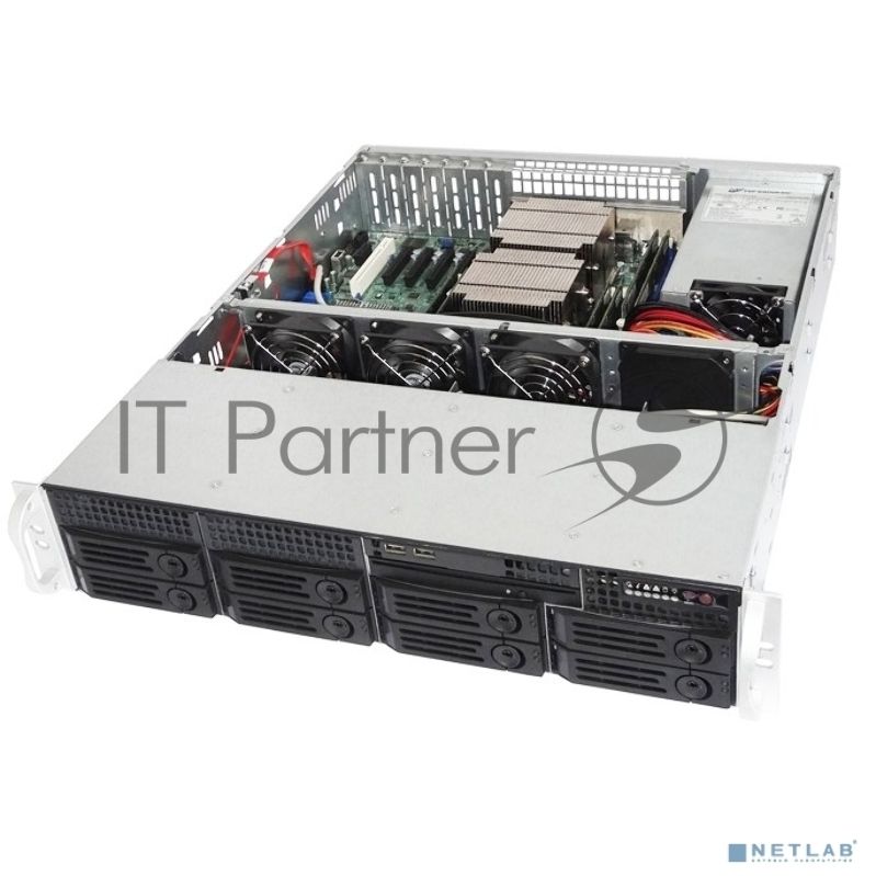 Серверный корпус 2U rackmount, 8+1 trays, 550W CRPS PSU(1+1) / 21" depth chassis / Supports ATX, Micro-ATX and Mini-ITX motherboards