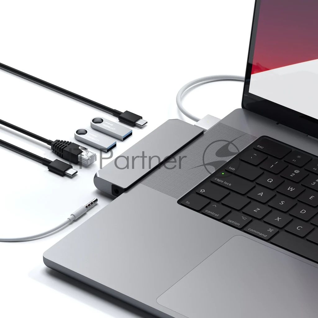 Док-станция Satechi ST-UCPHMIM, USB Type-C, USB 3.0/USB Type-C/RJ-45/Mini jack, USB
