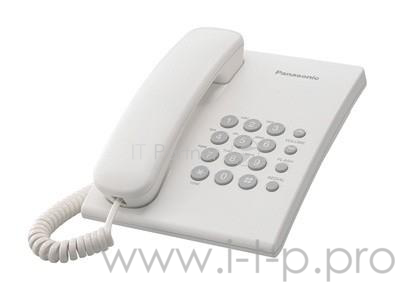 Телефон проводной Panasonic KX-TS2350RUW белый повтор номера, регул-ка громкости, кр.на стену