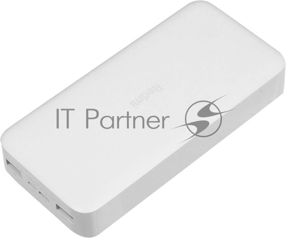 Внешний аккумулятор XIAOMI Redmi Power Bank 20000 mAh Micro-USB/USB-C (PB200LZM) QC3.0 (2USB) белый
