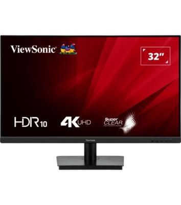 Монитор 32" ViewSonic VA3208-4K-HD VA 3840x2160, 60 Гц, 4 мс, 16:9, 300 кд/м², 2×HDMI 2.0, DP 1.4, 3.5 Jack, HDR10, черный