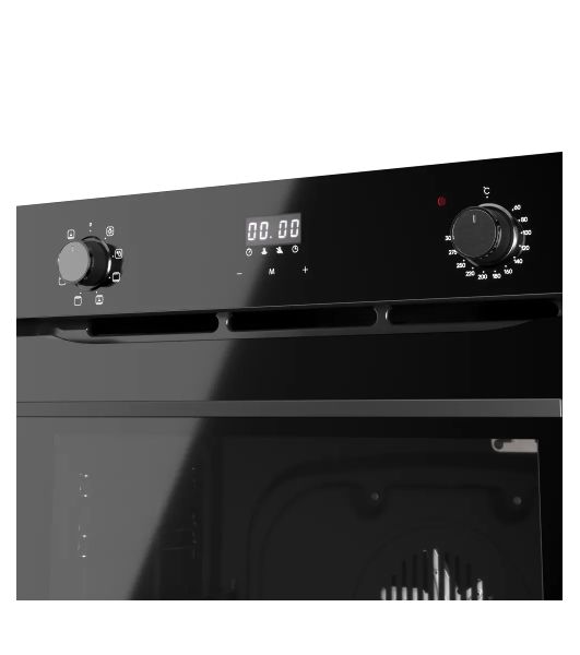 Духовой шкаф Kuppersberg, High-Tech, 72 л, поворотное/сенсорное управление, дисплей, таймер, 7 режимов, макс. температура 300 градусов, телескопические направляющие (на 1 уровень), доводчик двери, цвет черный, цвет фурнитуры черный