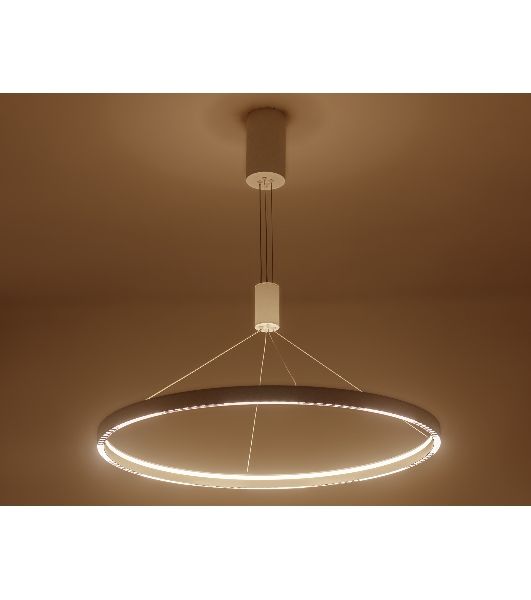 Подвесной светодиодный светильник Ambrella light FL5855 WH белый 40W 3000K/4200K/6400K D800*860 (без ПДУ)