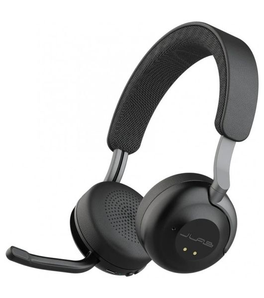Гарнитура JLab Epic Work ANC Wireless Duo with Stand чёрный, беспроводная, Bluetooth/радиоканал/USB-C, ANC (шумоподавление), до 9 м, в комплекте подставка