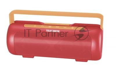 Аудиомагнитола Telefunken TF-PS1231B красный/оранжевый 4Вт/BT/microSD