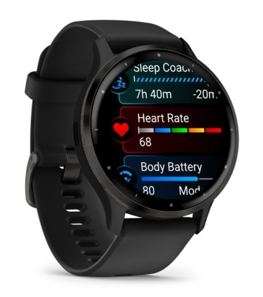 Умные часы Garmin Venu 3, 1.4" AMOLED, 5G, Wi-Fi, Bluetooth, NFC, IP68, черный