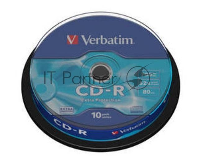 Диск CD-R Verbatim 700Mb 52x Cake Box (10шт) (43437)