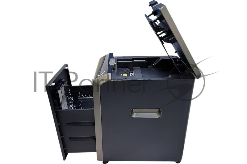 Шредер Office Kit SA200С 3,8x10 черный/серый с автоподачей (секр.P-4) фрагменты 220лист. 40лтр. скобы пл.карты