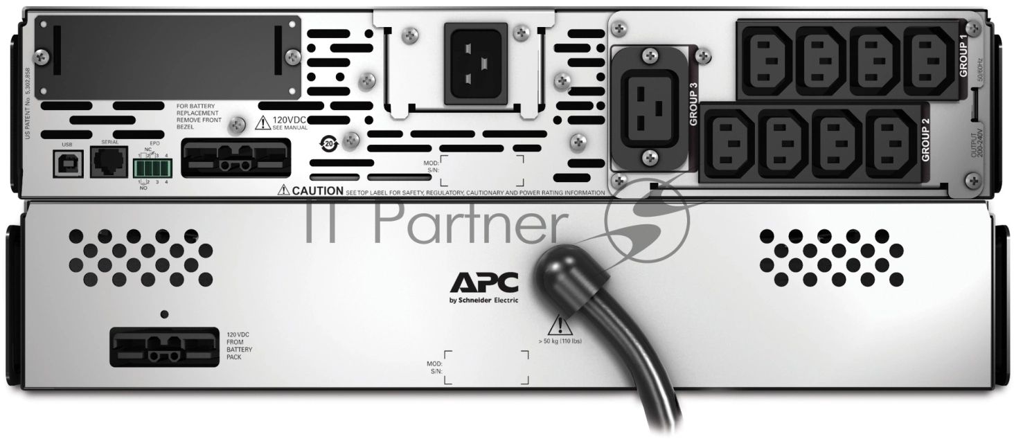 Источник бесперебойного питания APC Smart-UPS X SMX3000RMHV2U 2700Вт 3000ВА черный