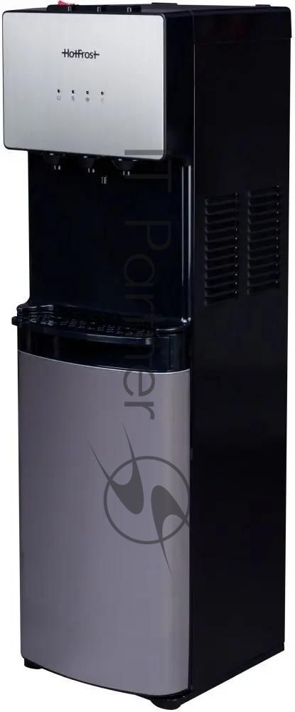 Кулер для воды Hotfrost V400AS, нижняя загрузка, нагрев 90 °С, охлаждение 10 °С, серебристый/черный