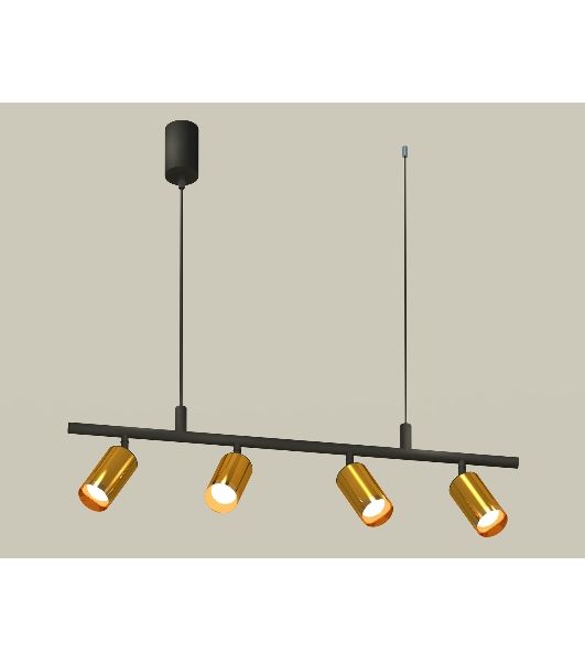 Светильник Ambrella light XB9002330/4 SBK/PYG черный песок/золото желтое полированное MR16 GU5.3 (С9002, С6327, N6134)