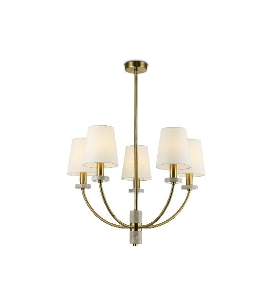 Люстра Ambrella light LH75351/5 SB/WH бронза/белый E14*5 max 40W D630*780