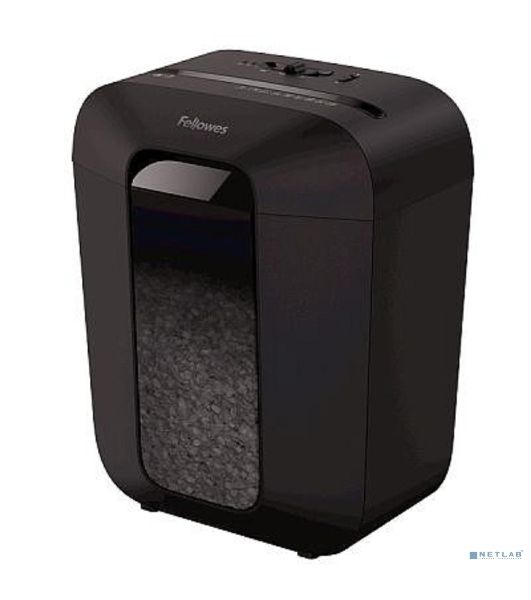 Шредер Fellowes PowerShred LX41 черный (секр.P-4)/перекрестный/8лист./17лтр./скрепки/скобы/пл.карты