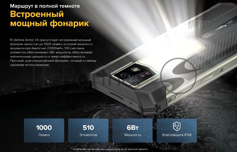 Смартфон Ulefone Armor 24, 12/256Gb, черный