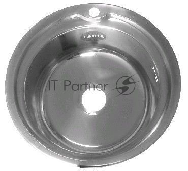 Мойка врезная FABIA 051 D - 51 см 1 мм + большой сифон с переливом Мойка FABIA 51 см из нержавеющей стали, толщина 0,8 мм, глубина 180 мм + большой сифон с переливом